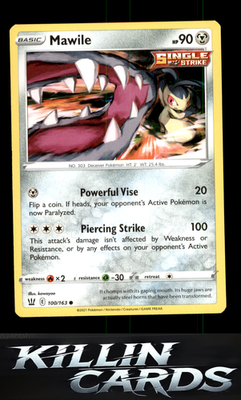 Mawile 100/163 Pokemon Common SWSH05: Battle Styles Card NM