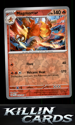 Reverse Holofoil Magmortar 010/091 Pokemon Rare SV: Paldean Fates Card NM