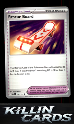 Rescue Board 126/131 Pokemon Uncommon SV: Prismatic Evolutions Card NM