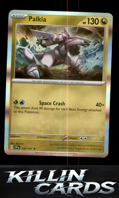 Palkia 136/191 Pokemon Rare SV08: Surging Sparks Card NM