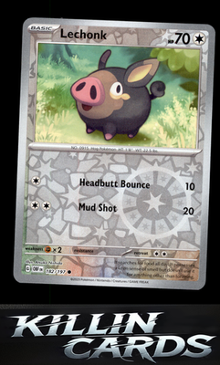 Reverse Holofoil Lechonk - 182/197 182/197 Pokemon Common SV03: Obsidian Flames