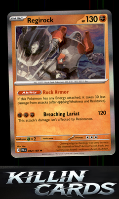 Regirock 082/159 Pokemon Rare SV09: Journey Together Card NM