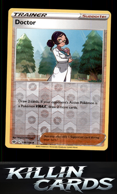 Reverse Holofoil Doctor 134/198 Pokemon Uncommon SWSH06: Chilling Reign Card LP