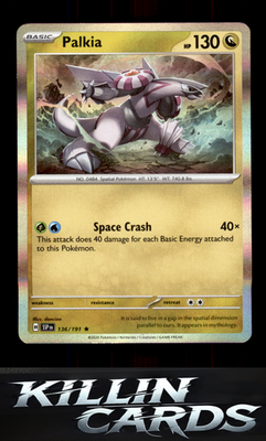 Palkia 136/191 Pokemon Rare SV08: Surging Sparks Card NM