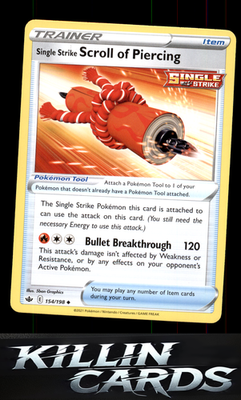 Single Strike Scroll of Piercing 154/198 Pokemon Uncommon SWSH06: Chilling Reign