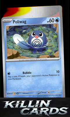 Poliwag 060/165 Pokemon Common SV: Scarlet & Violet 151 Card NM