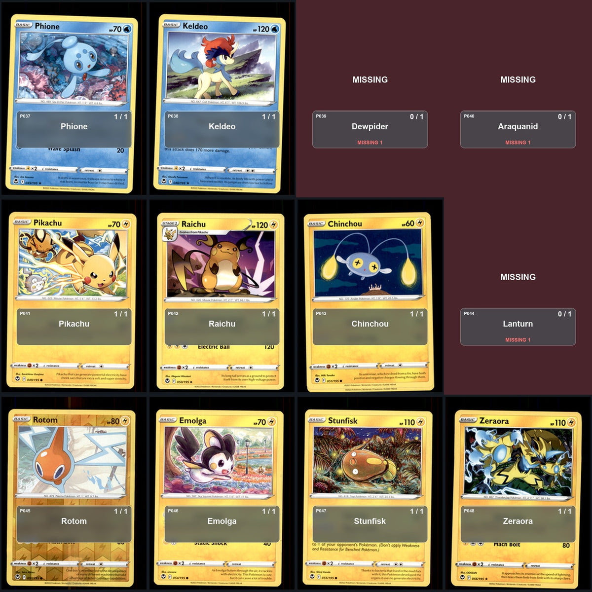 Pokemon TCG SWSH12: Silver Tempest C/UC/R Standard Set 108 Cards