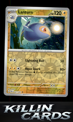 Reverse Holofoil Lanturn 021/091 Pokemon Uncommon SV: Paldean Fates Card NM