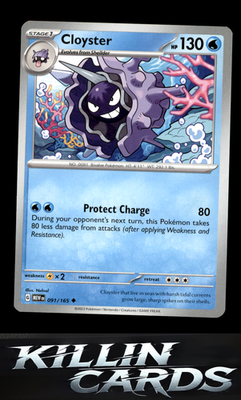 Cloyster 091/165 Pokemon Uncommon SV: Scarlet & Violet 151 Card NM