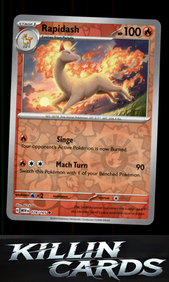 Reverse Holofoil Rapidash 078/165 Pokemon Uncommon SV: Scarlet & Violet 151 Card