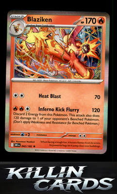 Blaziken - 042/182 042/182 Pokemon Rare SV10: Destined Rivals Card NM