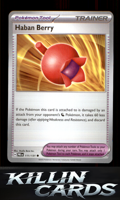 Haban Berry 111/131 Pokemon Common SV: Prismatic Evolutions Card NM