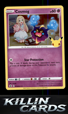 Cosmog 013/025 Pokemon Holo Rare Celebrations Card NM