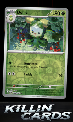Reverse Holofoil Dolliv 022/182 Pokemon Common SV10: Destined Rivals Card NM