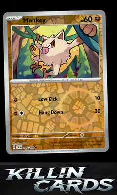 Reverse Holofoil Mankey 106/193 Pokemon Common SV02: Paldea Evolved Card LP