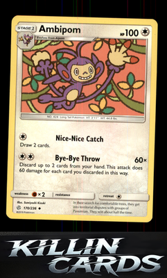 Ambipom 170/236 Pokemon Uncommon SM - Cosmic Eclipse Card NM