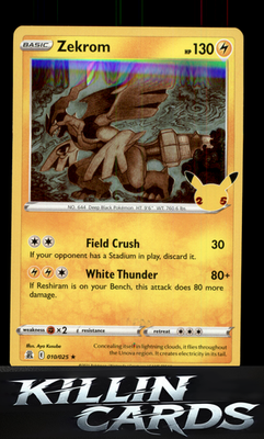 Zekrom 010/025 Pokemon Holo Rare Celebrations Card LP