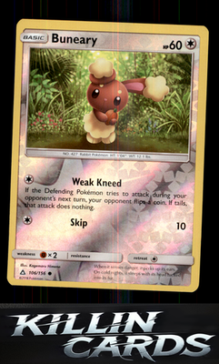 Reverse Holofoil Buneary 106/156 Pokemon Common SM - Ultra Prism Card NM