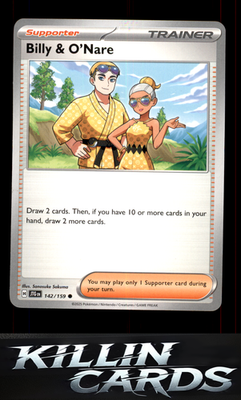 Billy & O'Nare 142/159 Pokemon Common SV09: Journey Together Card NM