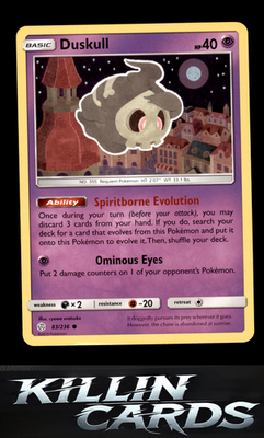 Duskull 83/236 Pokemon Common SM - Cosmic Eclipse Card LP
