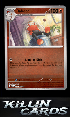 Reverse Holofoil Raboot 027/132 Pokemon Common ME01: Mega Evolution Card NM