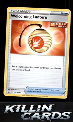 Welcoming Lantern 156/198 Pokemon Uncommon SWSH06: Chilling Reign Card NM
