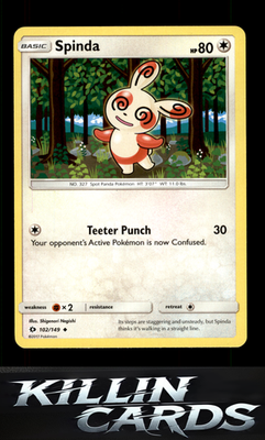 Spinda 102/149 Pokemon Uncommon SM Base Set Card NM