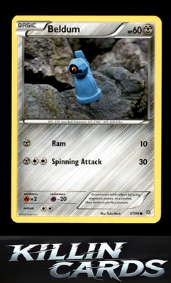 Beldum 47/98 Pokemon Common XY - Ancient Origins Card LP