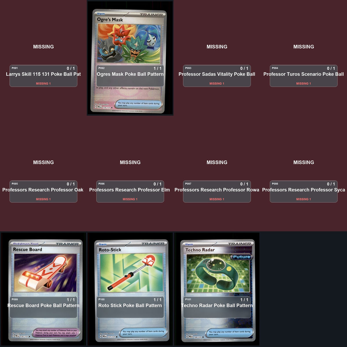 Pokemon TCG SV: Prismatic Evolutions Poke Ball Pattern Set 71 Cards Collection