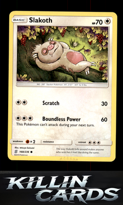 Slakoth (168) 168/236 Pokemon Common SM - Unified Minds Card NM
