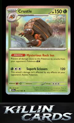 Crustle - 012/182 012/182 Pokemon Rare SV10: Destined Rivals Card NM