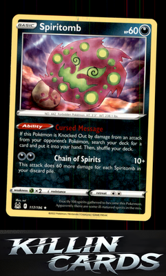 Spiritomb 117/196 Pokemon Rare SWSH11: Lost Origin Card NM