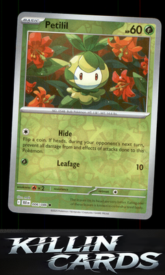 Reverse Holofoil Petilil 006/086 Pokemon Common SV: Black Bolt Card NM