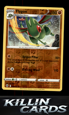 Reverse Holofoil Flygon 076/172 Pokemon Rare SWSH09: Brilliant Stars Card NM