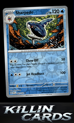 Reverse Holofoil Sharpedo 043/162 Pokemon Uncommon SV05: Temporal Forces Card NM