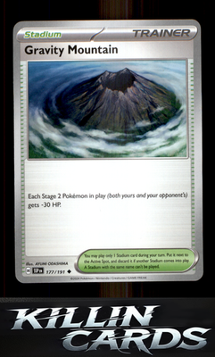 Gravity Mountain 177/191 Pokemon Uncommon SV08: Surging Sparks Card NM