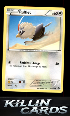 Rufflet 92/114 Pokemon Common XY - Steam Siege Card NM