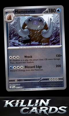 Reverse Holofoil Mamoswine 025/094 Pokemon Uncommon ME02: Phantasmal Flames Card