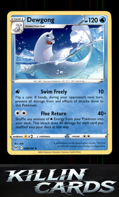 Dewgong 034/196 Pokemon Rare SWSH11: Lost Origin Card NM