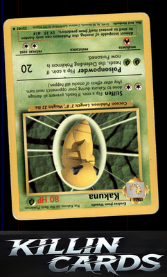 Kakuna 033/102 Pokemon Uncommon Base Set Card LP