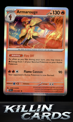 Armarouge - 015/091 015/091 Pokemon Rare SV: Paldean Fates Card NM