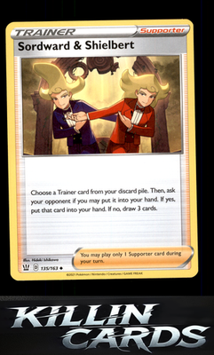 Sordward & Shielbert 135/163 Pokemon Uncommon SWSH05: Battle Styles Card NM