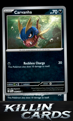 Reverse Holofoil Carvanha 060/094 Pokemon Common ME02: Phantasmal Flames Card NM