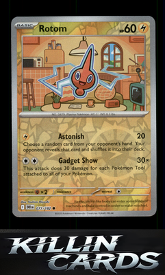 Reverse Holofoil Rotom - 077/182 077/182 Pokemon Common SV10: Destined Rivals Ca