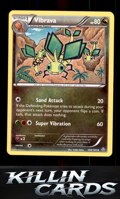 Vibrava 109/160 Pokemon Uncommon XY - Primal Clash Card NM