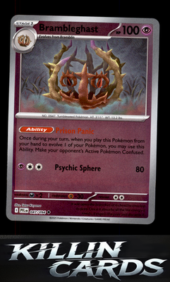 Reverse Holofoil Brambleghast 047/094 Pokemon Uncommon ME02: Phantasmal Flames C