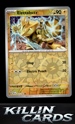 Reverse Holofoil Electabuzz 053/162 Pokemon Common SV05: Temporal Forces Card NM