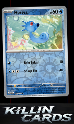 Reverse Holofoil Horsea 116/165 Pokemon Common SV: Scarlet & Violet 151 Card NM