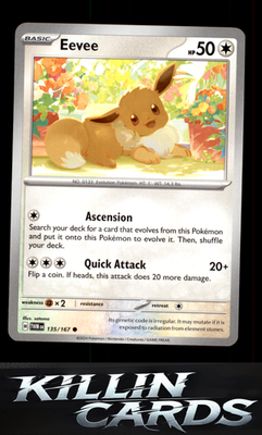 Eevee - 135/167 135/167 Pokemon Common SV06: Twilight Masquerade Card NM