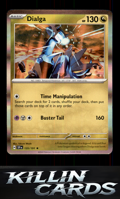 Dialga 135/191 Pokemon Rare SV08: Surging Sparks Card NM